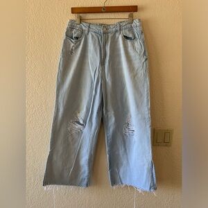 Kensie Light Blue Wide-Leg Jeans